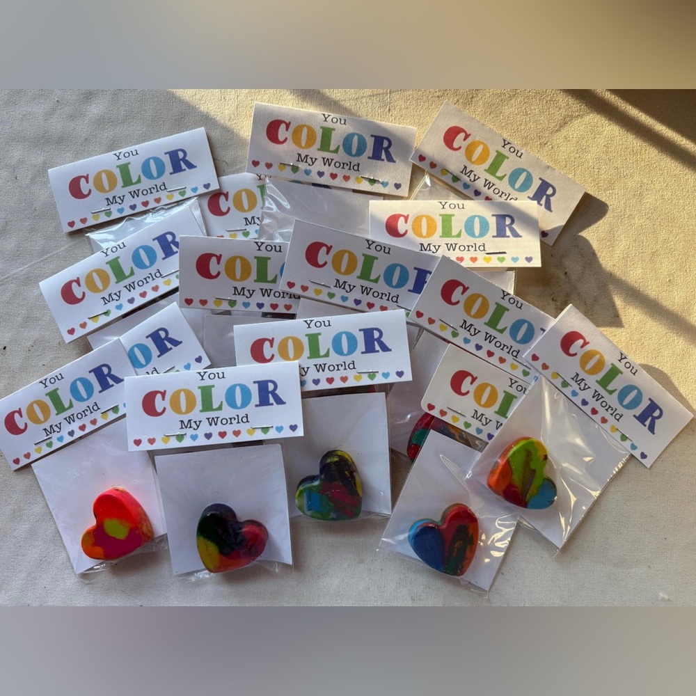 Handmade Crayon Valentines (30 pc)